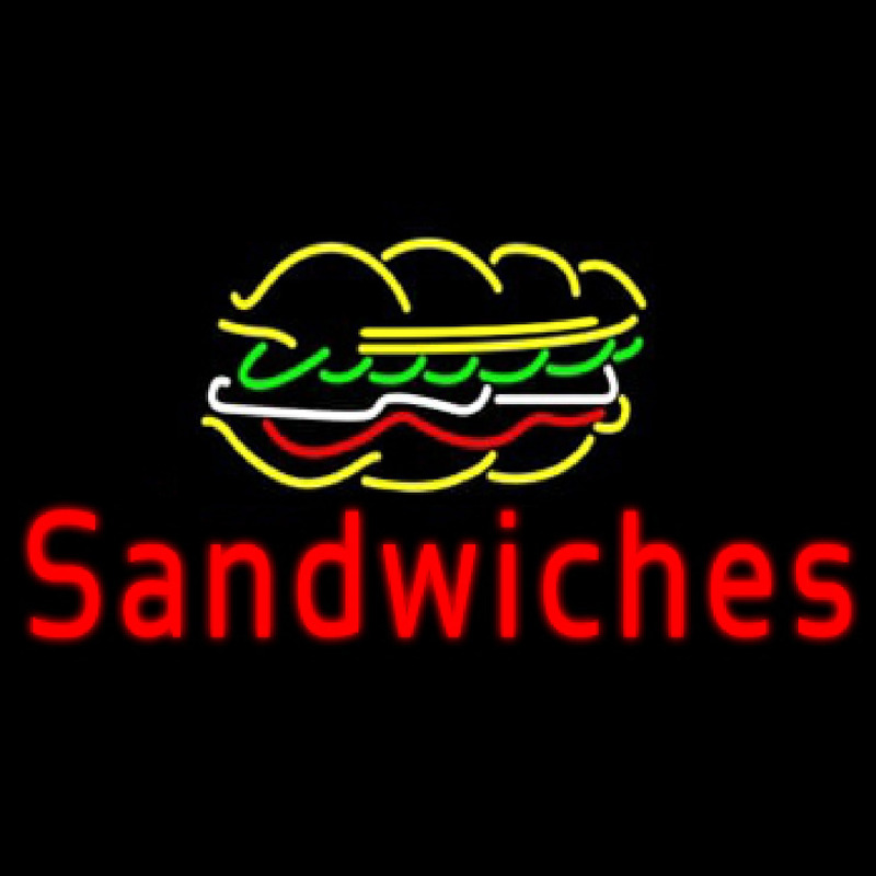 Red Sandwiches Neon Sign