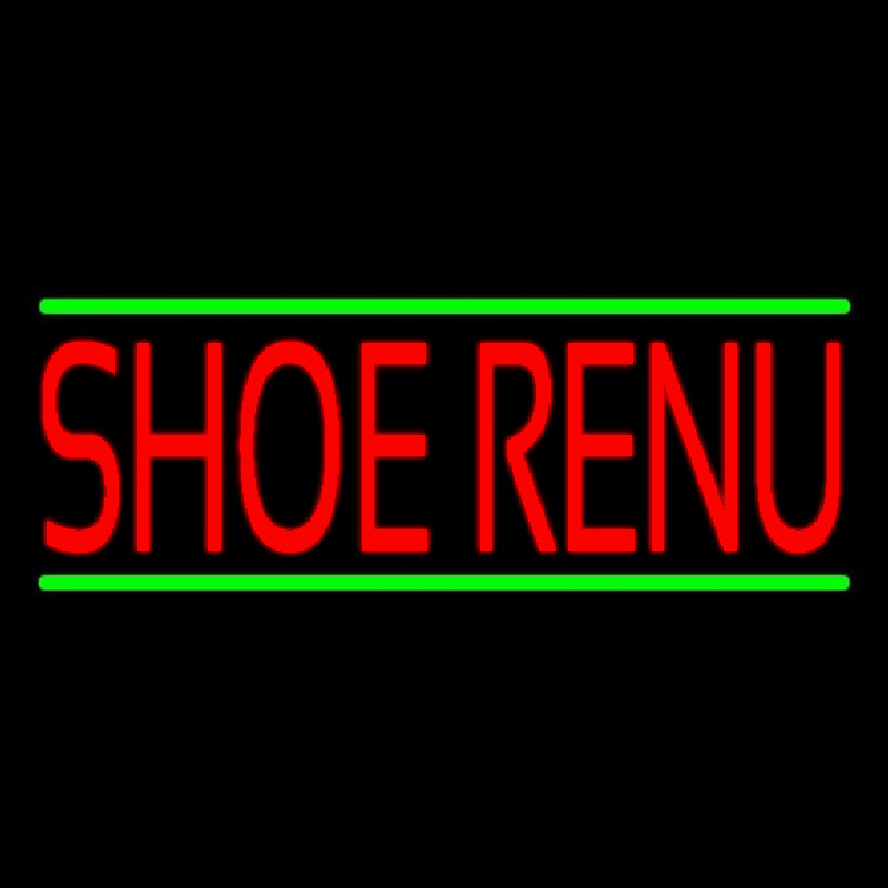 Red Shoe Renu Green Line Neon Sign