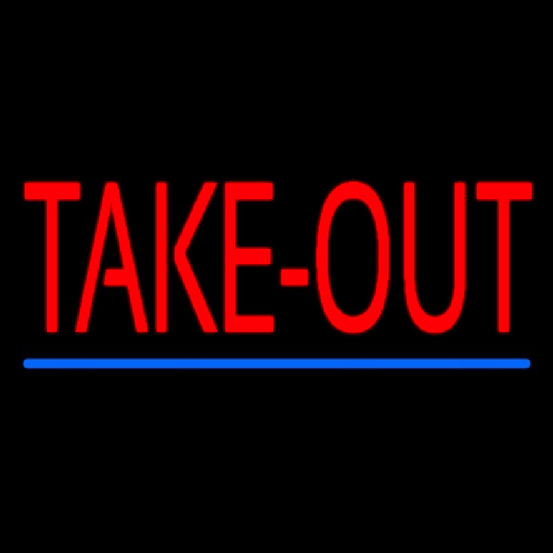 Red Take Out Neon Sign