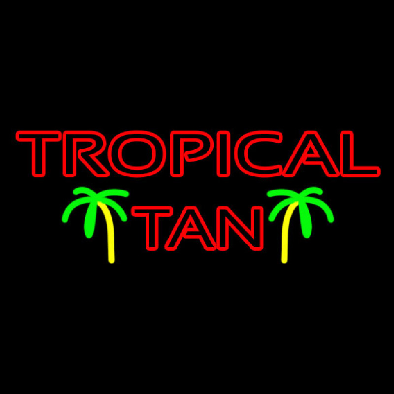 Red Tropical Tan Neon Sign