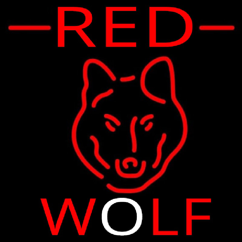 Red Wolf Head Beer Sign Neon Sign