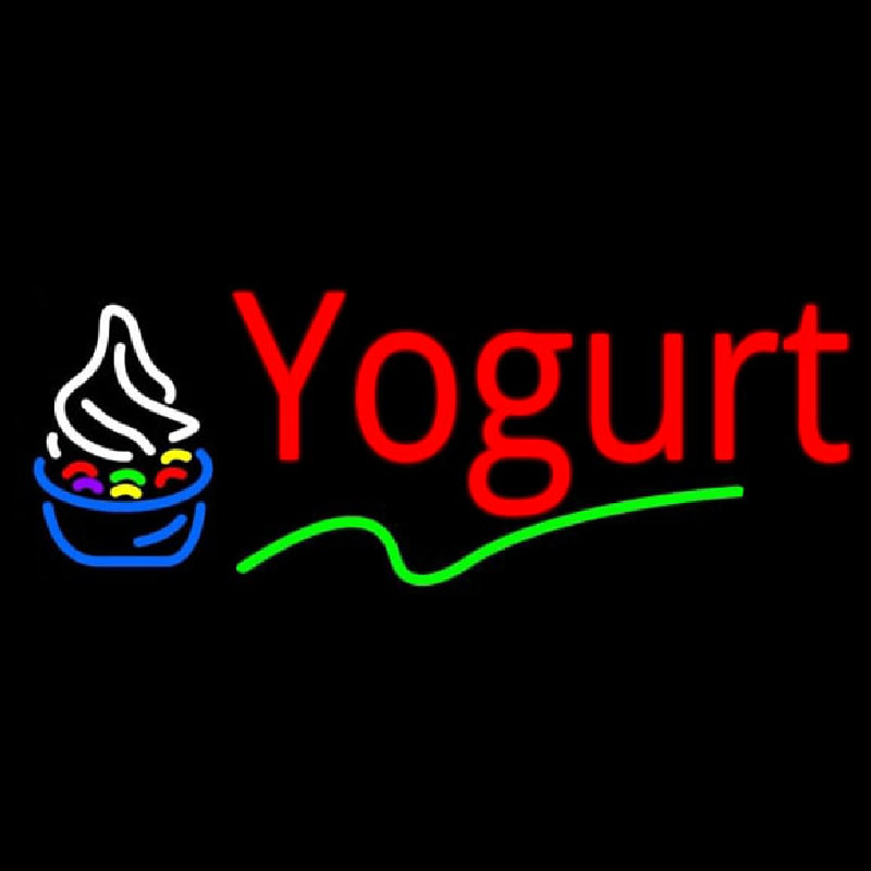 Red Yogurt Logo Neon Sign