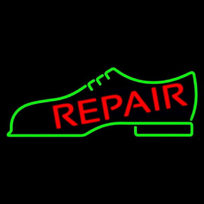 Repair Shoe Logo Neon Sign