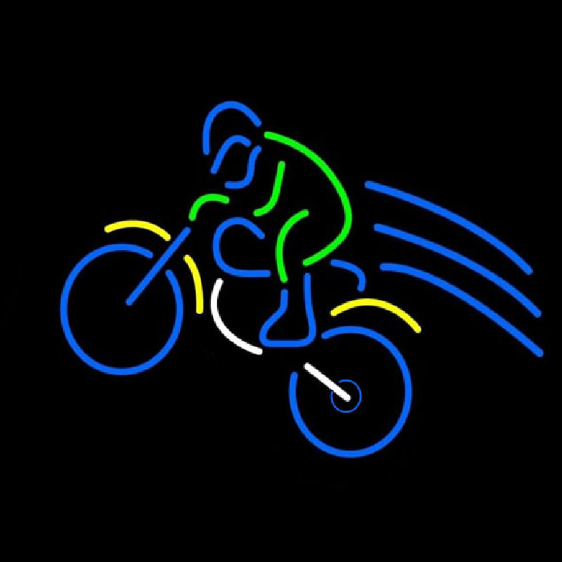 Rider With Bike Neon Sign