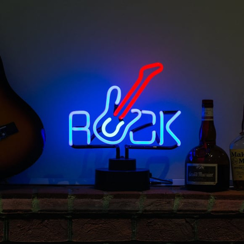 Rock Guitar Desktop Neon Sign