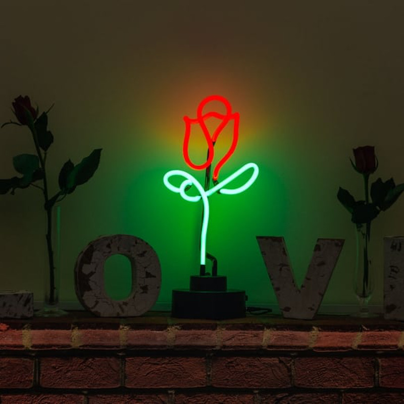 Rose Desktop Neon Sign