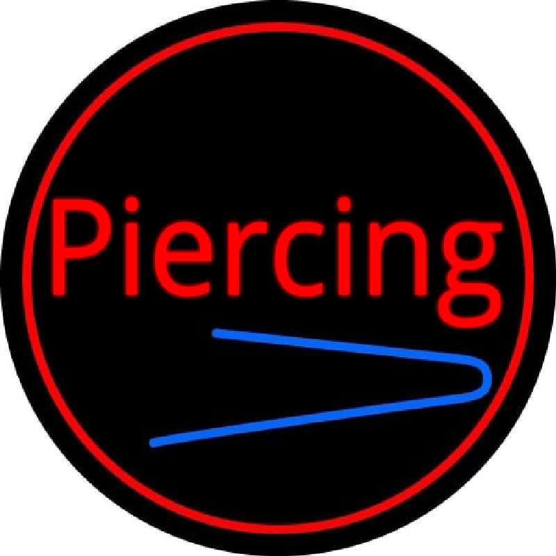 Round Piercing Neon Sign