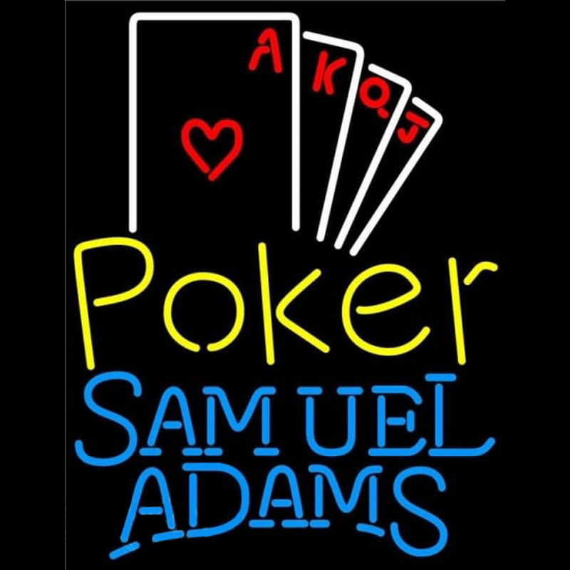 Samuel Adams Poker Ace Series Beer Sign Neon Sign