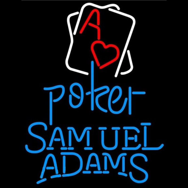 Samuel Adams Rectangular Black Hear Ace Beer Sign Neon Sign