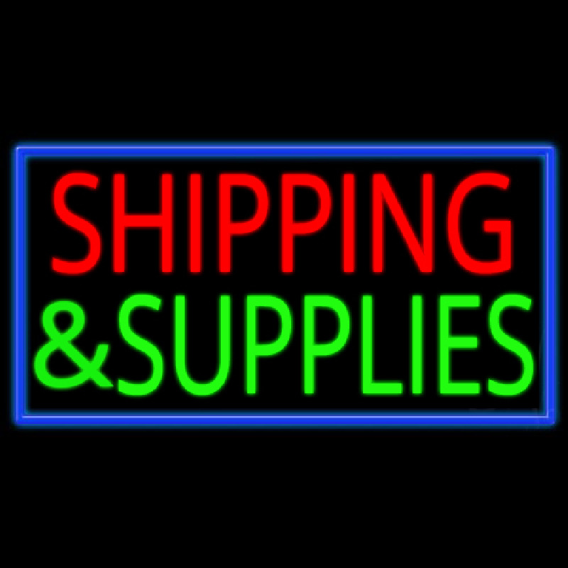 Shipping And Supplies Neon Sign