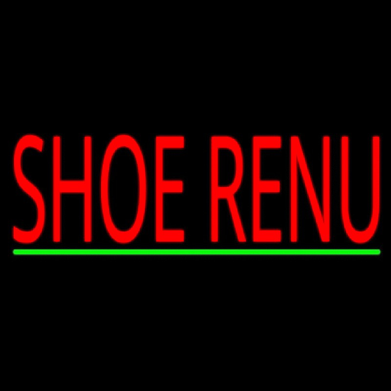 Shoe Renu Green Line Neon Sign