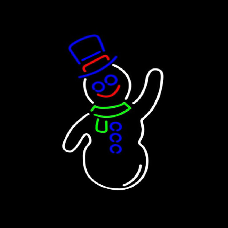 Snowman Neon Sign