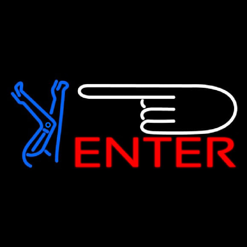 Strip Girl Enter Logo Neon Sign