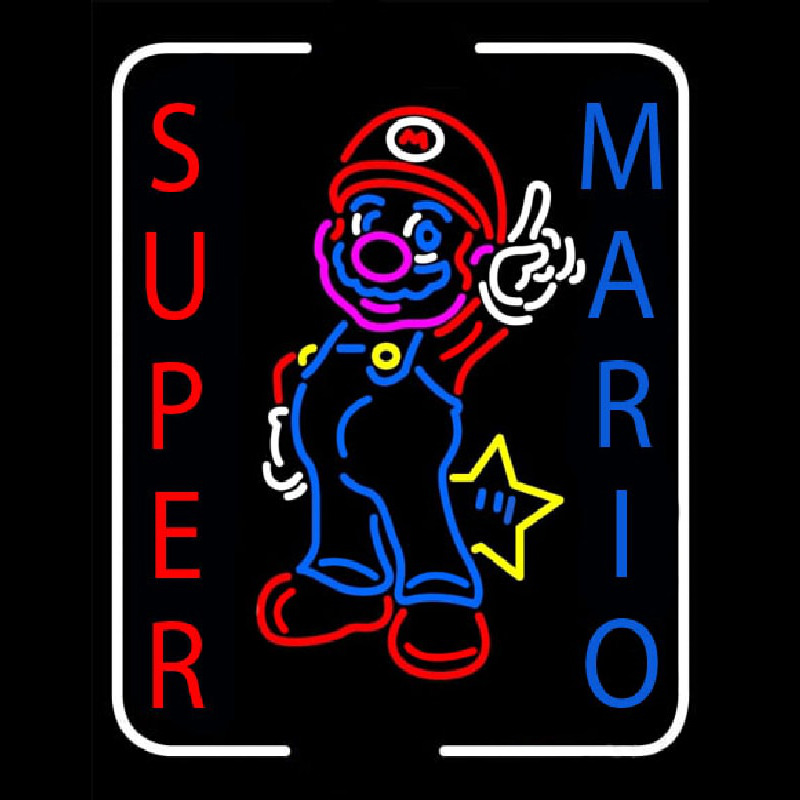 Super Mario Neon Sign