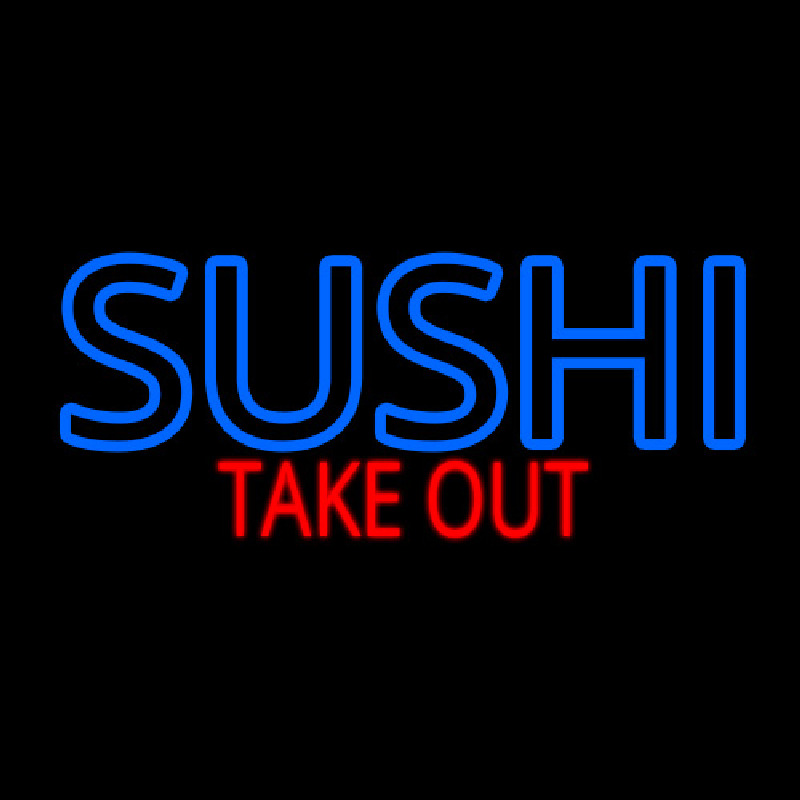 Sushi Take Out Neon Sign