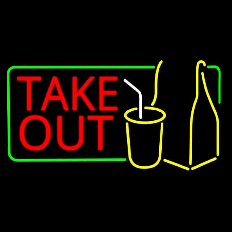 Take Out Neon Sign