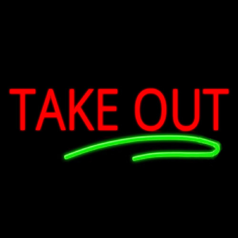 Take Out Neon Sign