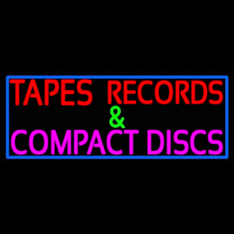 Tapes Cds Disc Neon Sign