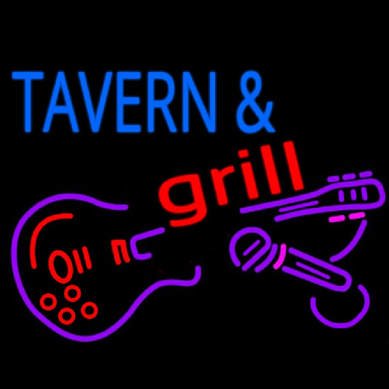 Tavern And Grill Guitar Neon Sign