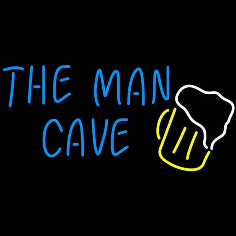 The Man Cave Glass Neon Sign