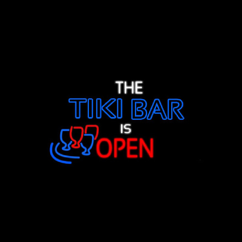 The Tiki Bar Is Open Neon Sign