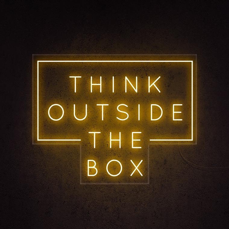 Think Outside The Box Neon Sign