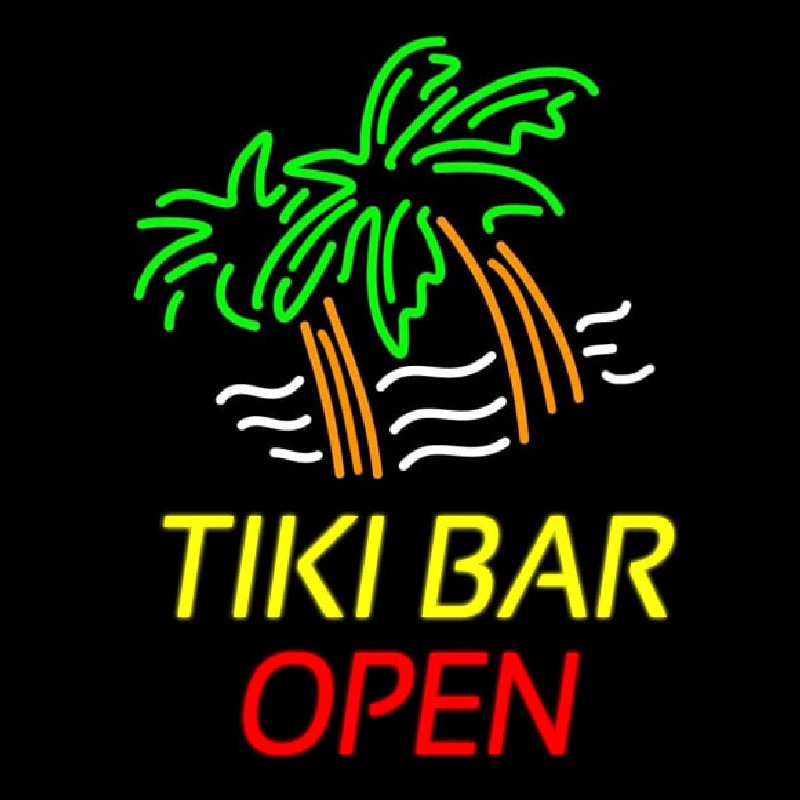 Tiki Bar Open Neon Sign