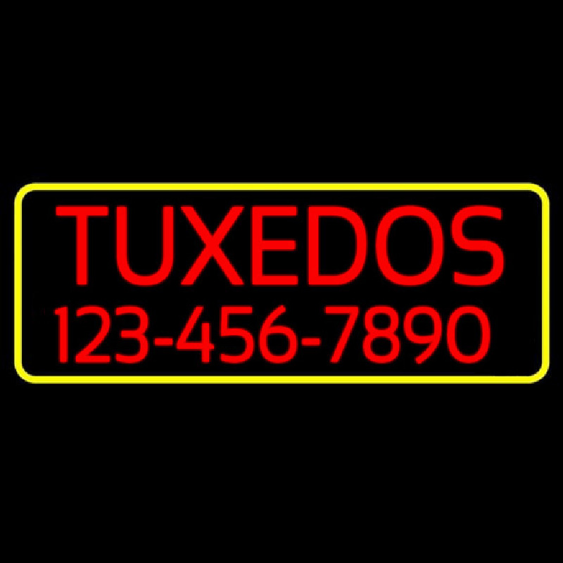 Tu edos With Phone Number Neon Sign
