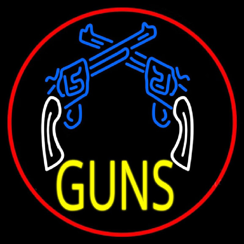 Two Gun Logo Neon Sign