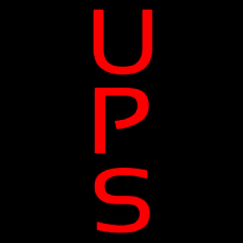 Ups Vertical Neon Sign