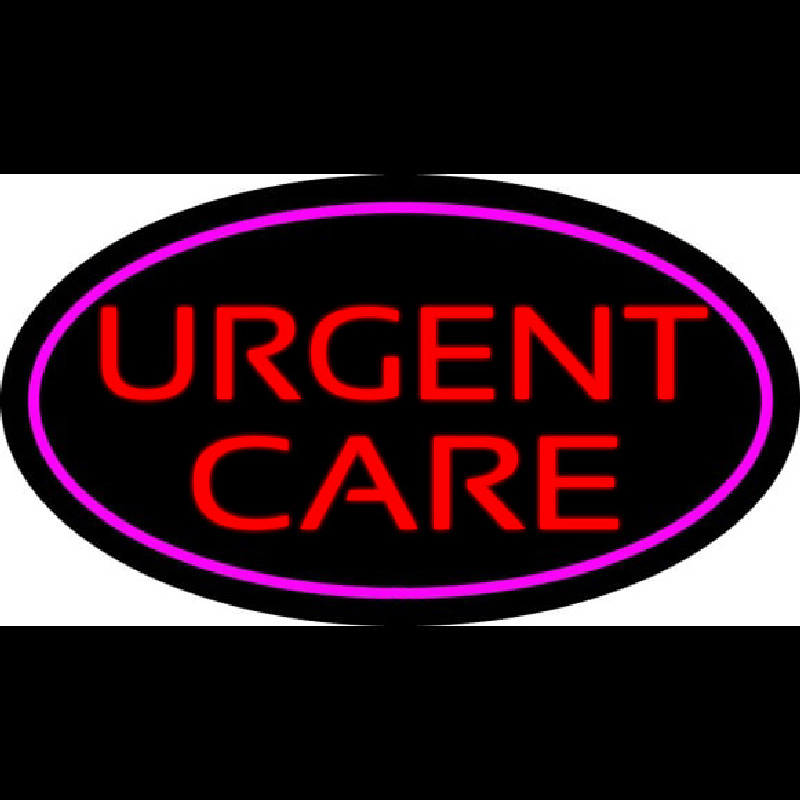 Urgent Care Oval Pink Neon Sign