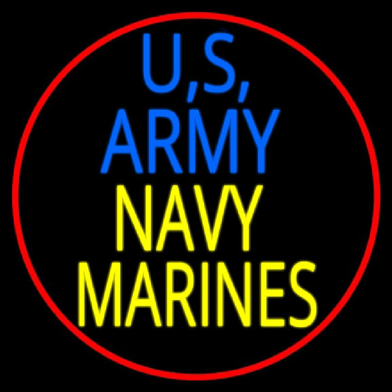 Us Army Navy Marines Neon Sign