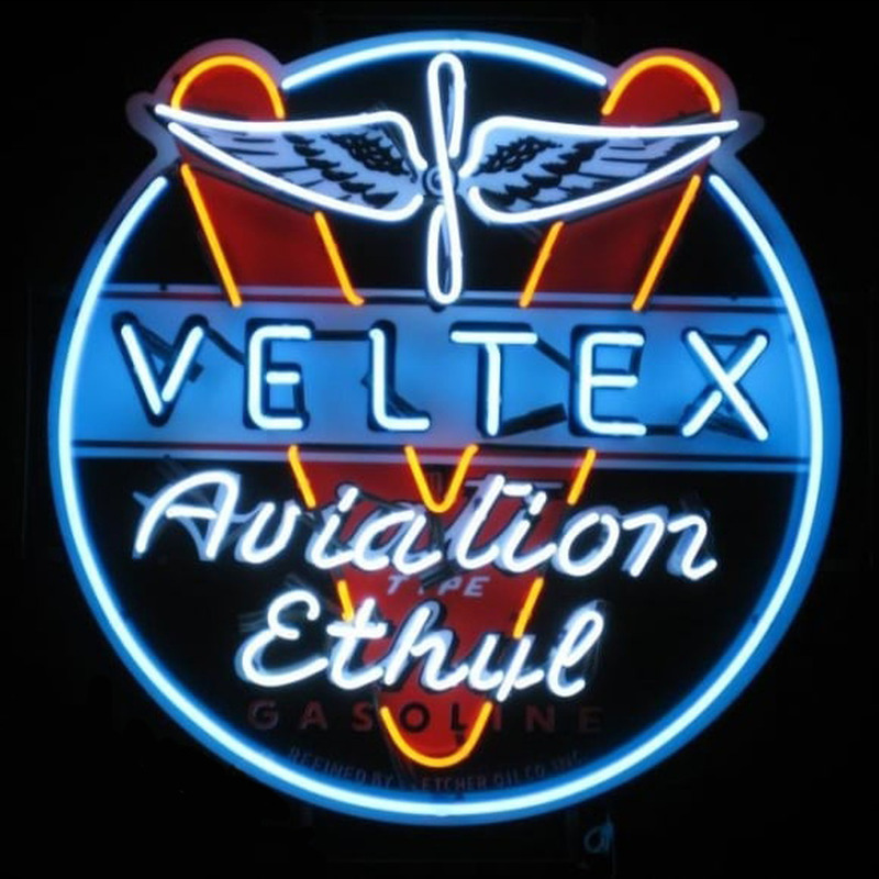 Velte  Aviation Gasoline Neon Sign