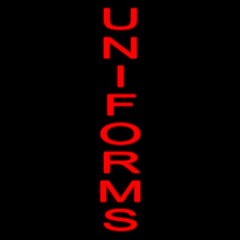 Vertical Red Uniforms Neon Sign