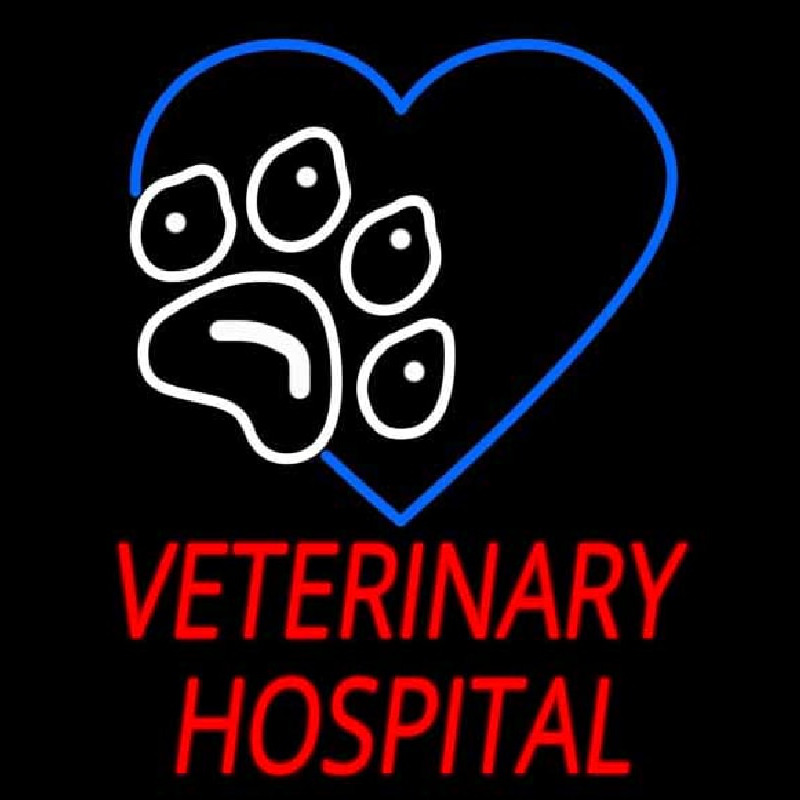 Veterinary Hospital Neon Sign