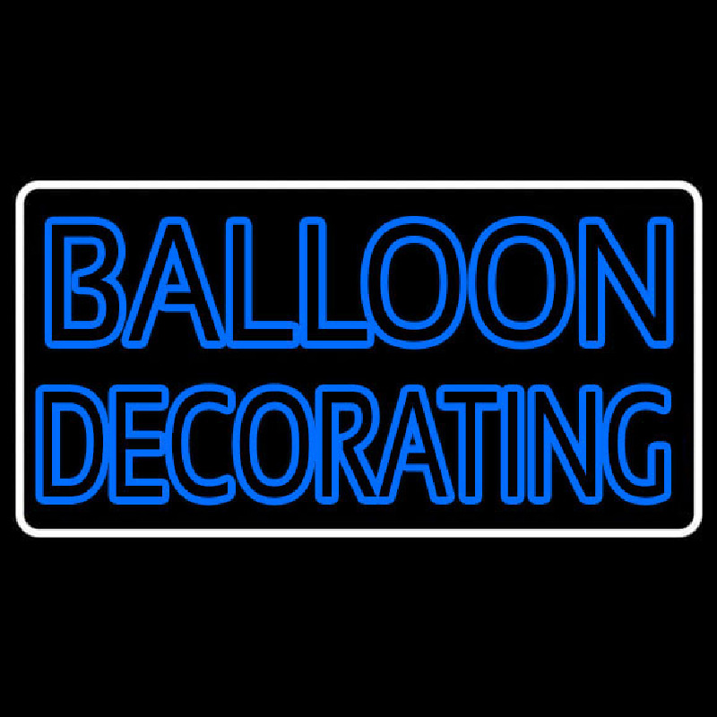 White Border Double Stroke Balloon Decorating Neon Sign