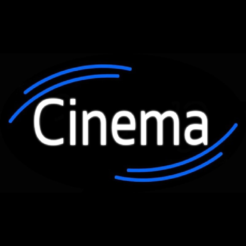 White Cinema Neon Sign