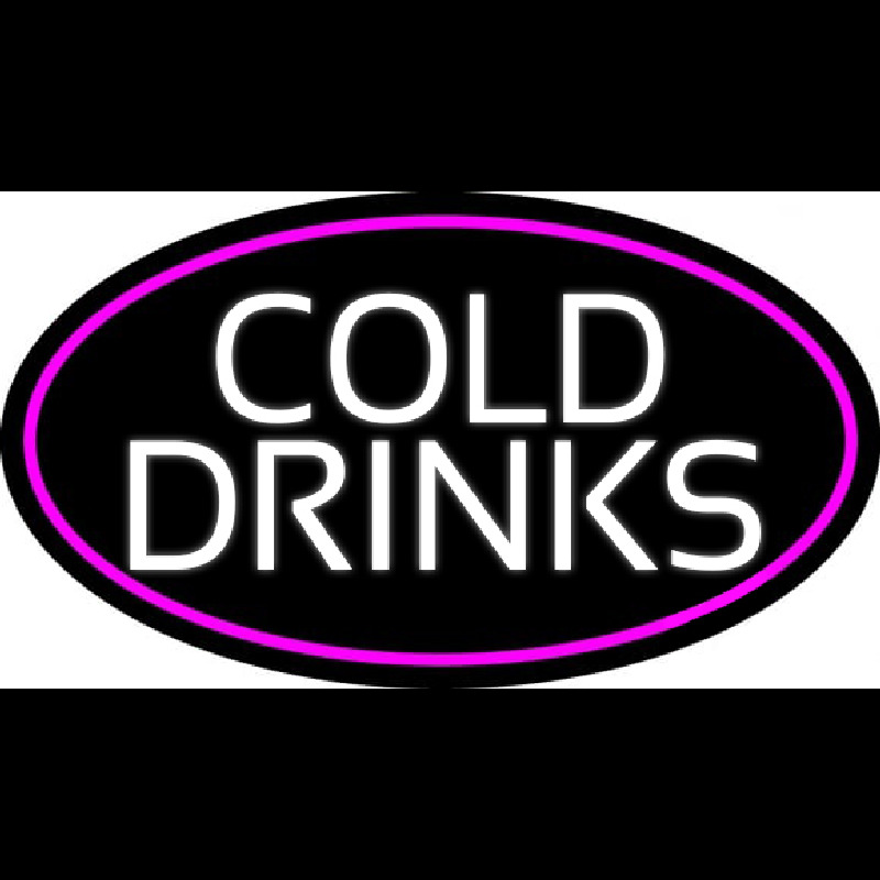 White Cold Drinks Neon Sign