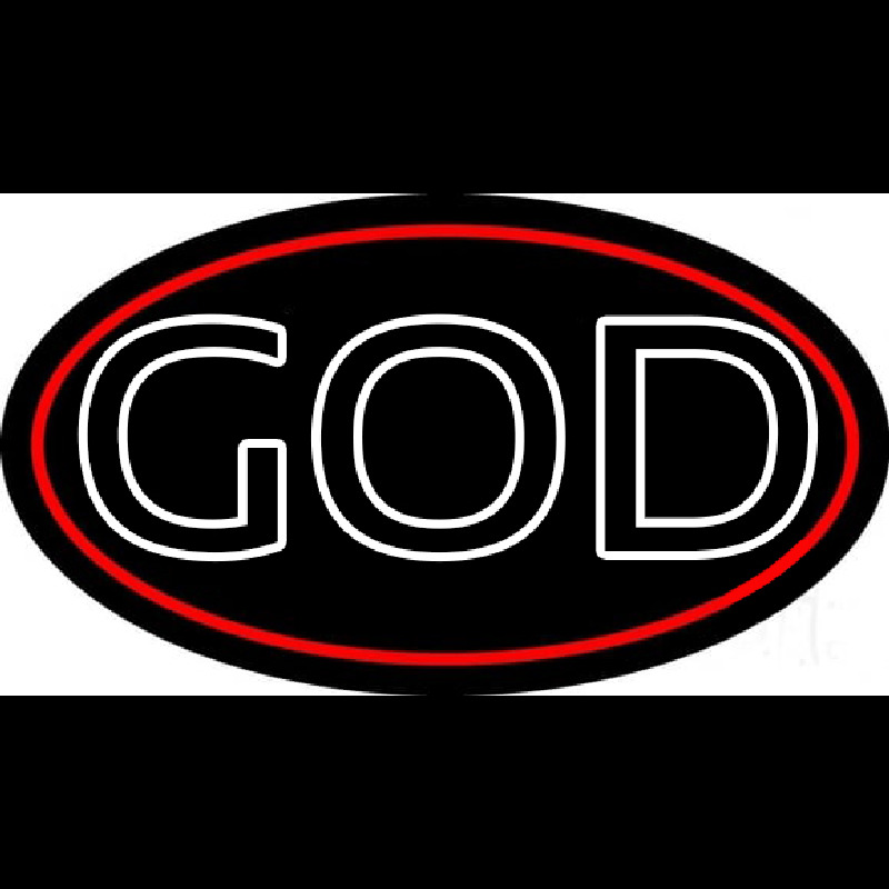 White God Block Neon Sign