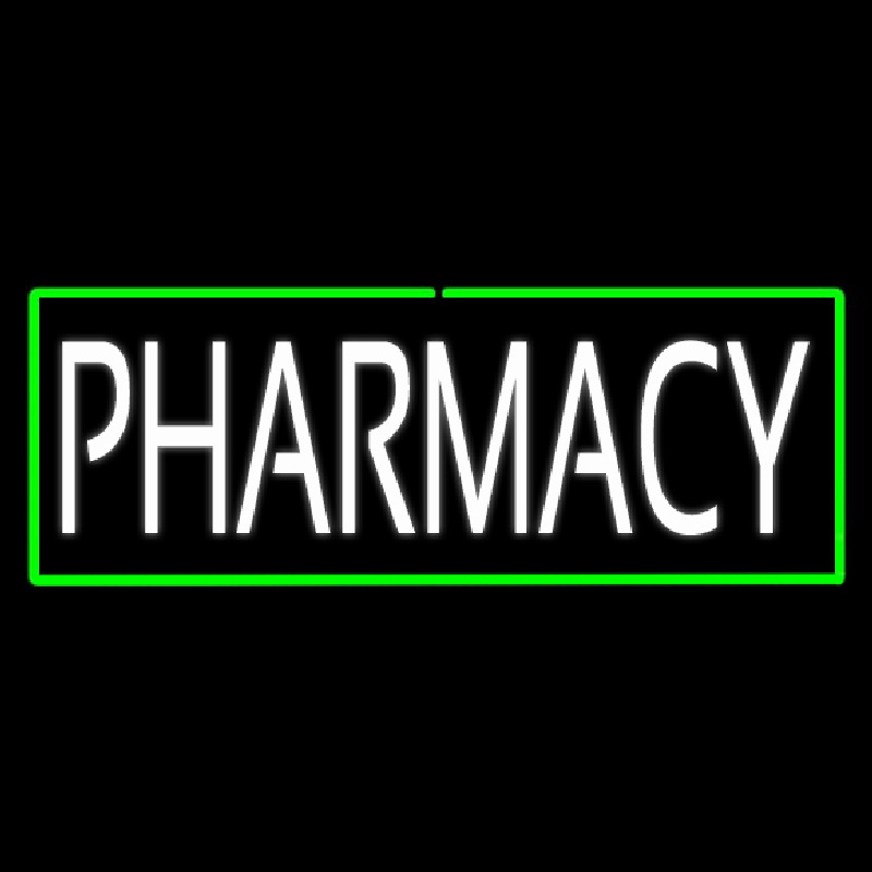 White Pharmacy Green Neon Sign