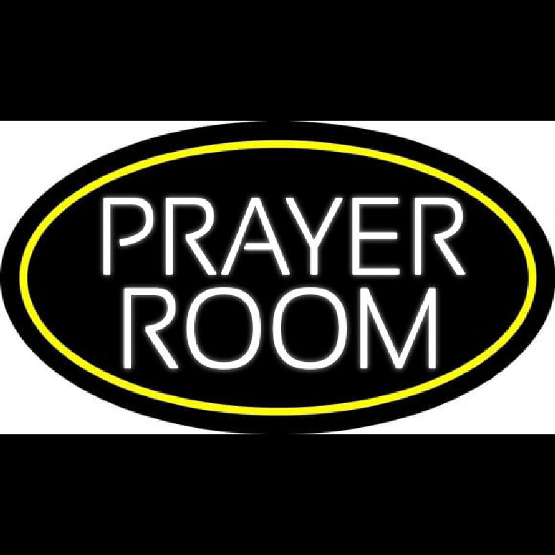 White Prayer Room Neon Sign