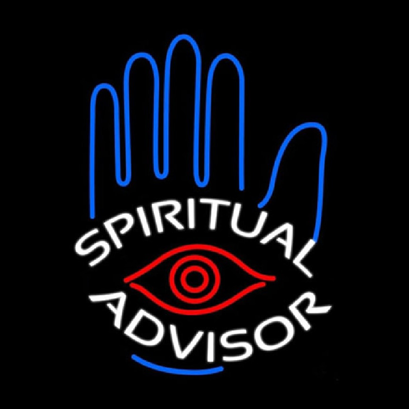 White Spiritual Advisor Neon Sign