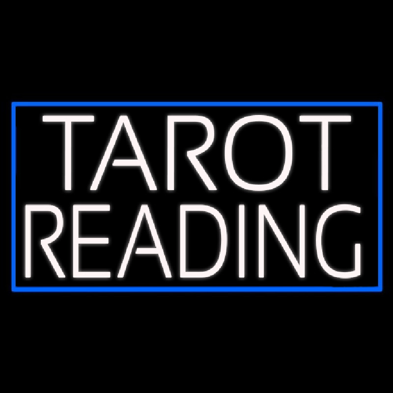 White Tarot Reading Neon Sign