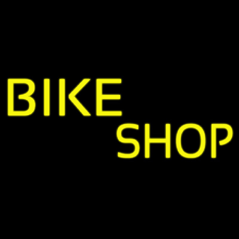 Yellow Bike Shop Neon Sign