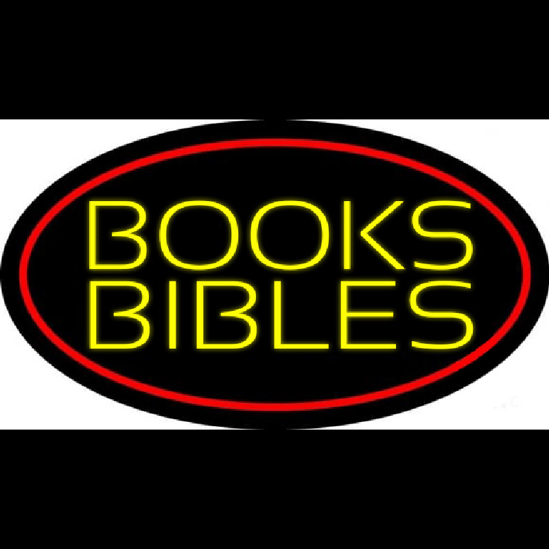 Yellow Books Bibles Neon Sign