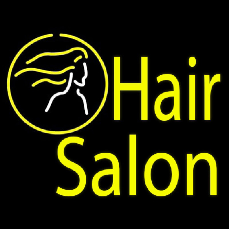 Yellow Hair Salon Neon Sign