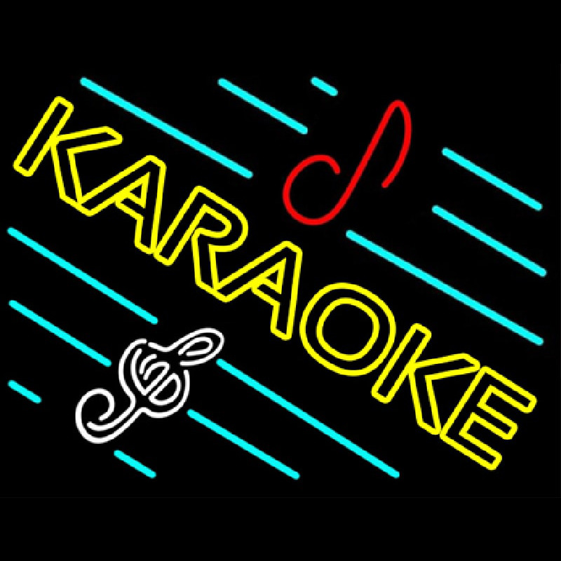 Yellow Karaoke Border Neon Sign