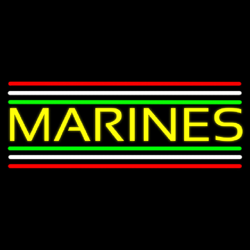 Yellow Marines Neon Sign