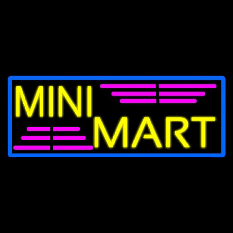 Yellow Mini Mart Neon Sign