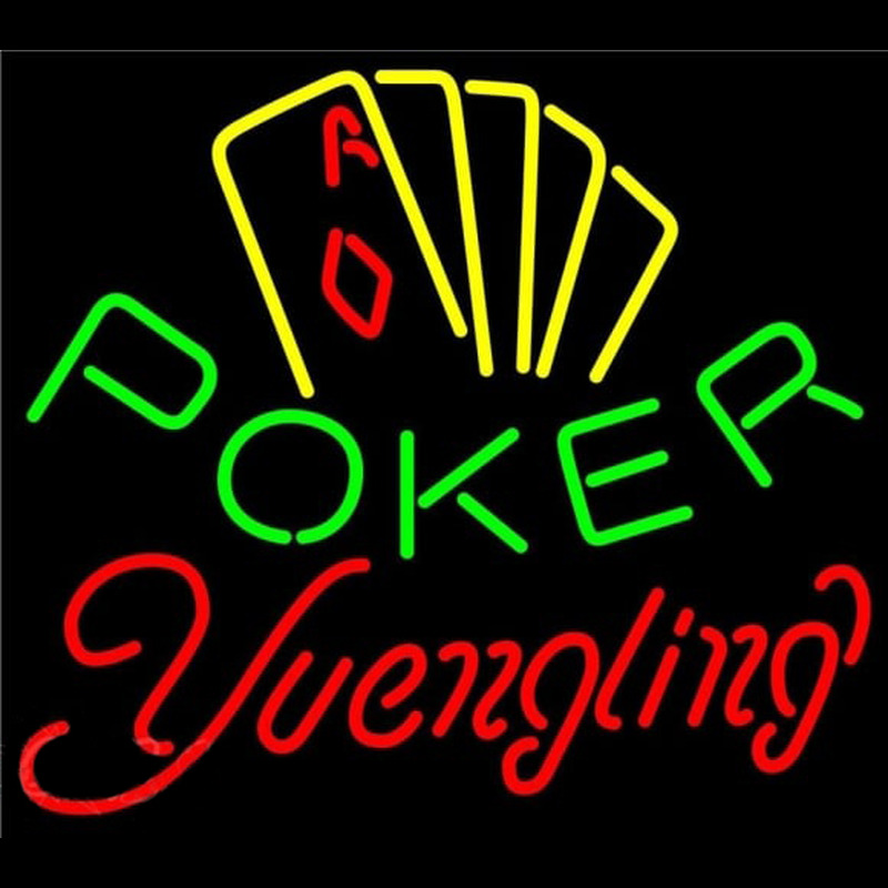 Yuengling Poker Yellow Beer Sign Neon Sign